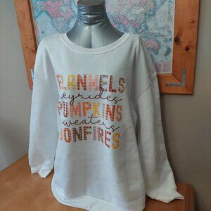Plus Size Thanksgiving/Fall Pumpkin Spice Season Sweatshirt Size 4XL